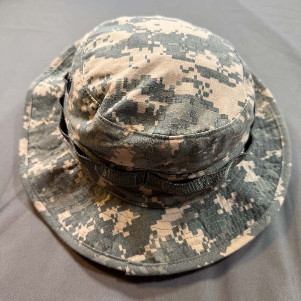 TRU-SPEC ACU Digital Camo Boonie Hat Military Sun Cap Size 7 1/4 Ripstop
